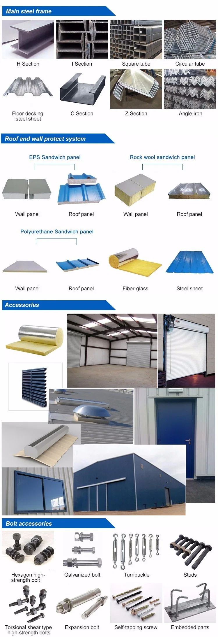 Portal Frame Construction Warehouse Steel Box Beam Metal Structure Building