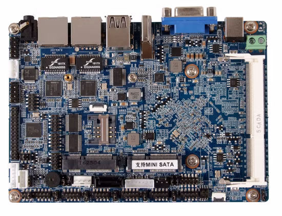 Supporta il processore Baytrail J1900 VGA/HDMI/Lvds integrato Display Mini PC Scheda madre industriale con dispositivo di raffreddamento della CPU